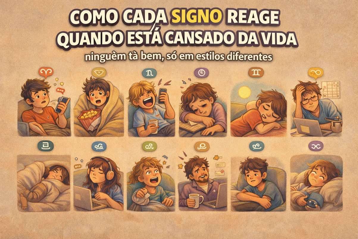 Como cada signo reage quando está oficialmente cansado da vida