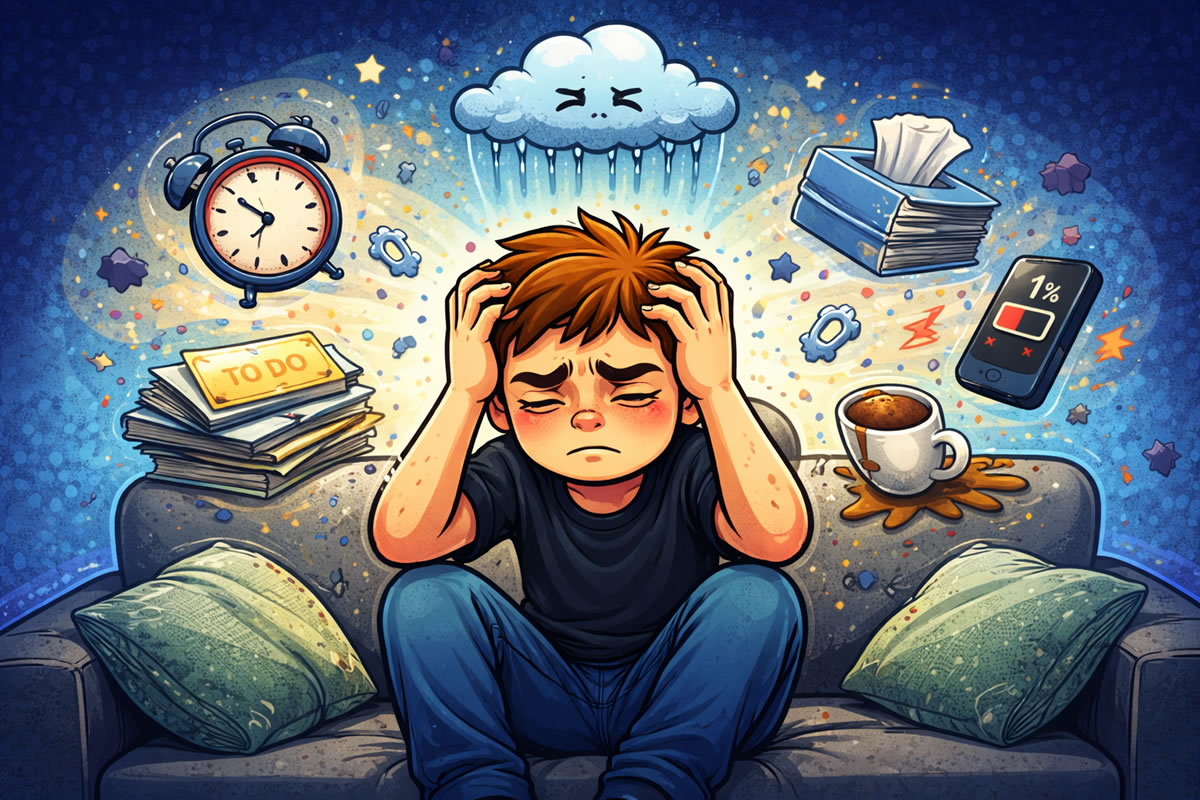 sinais silenciosos de que sua mente está pedindo descanso