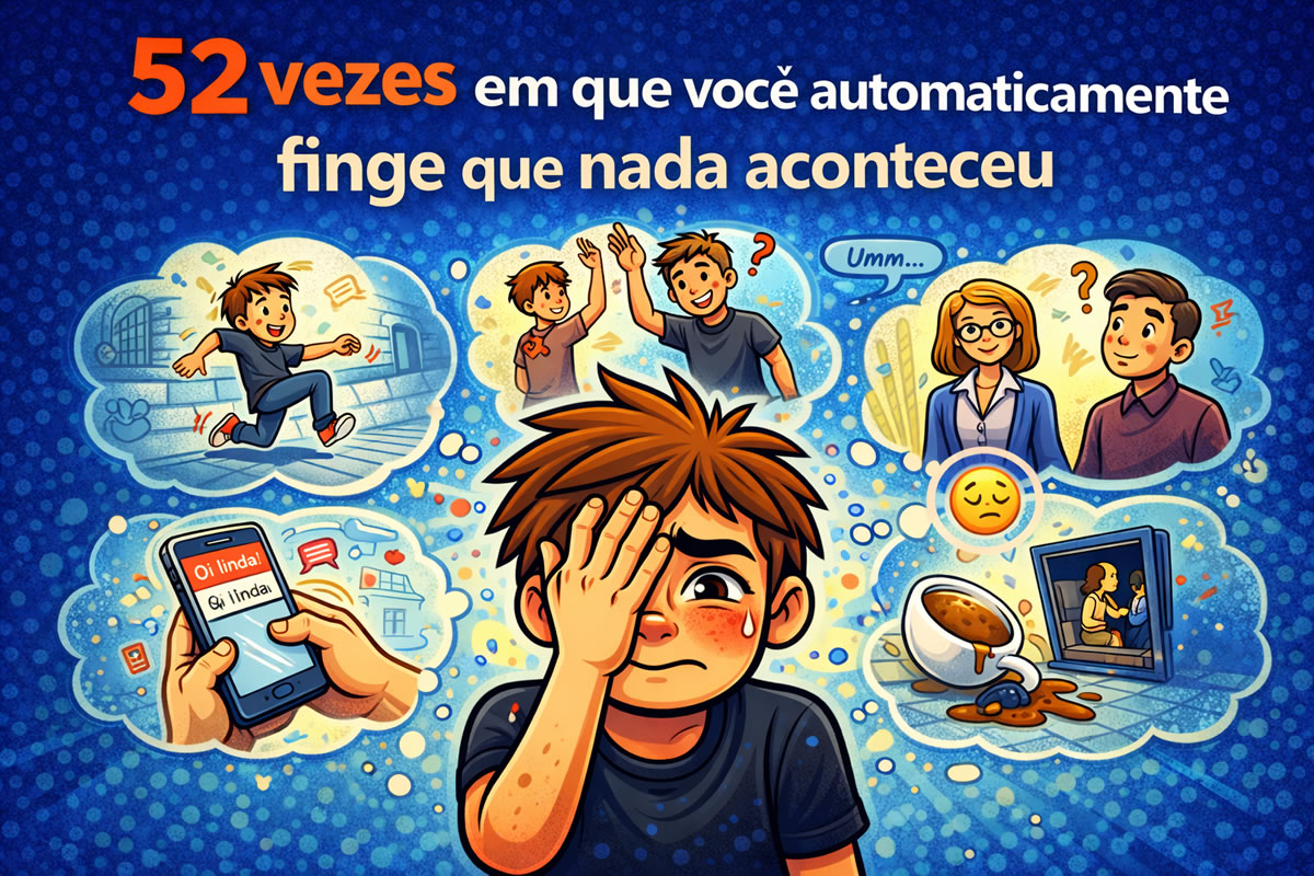 52 situações em que você automaticamente finge que nada aconteceu (mesmo querendo desaparecer)