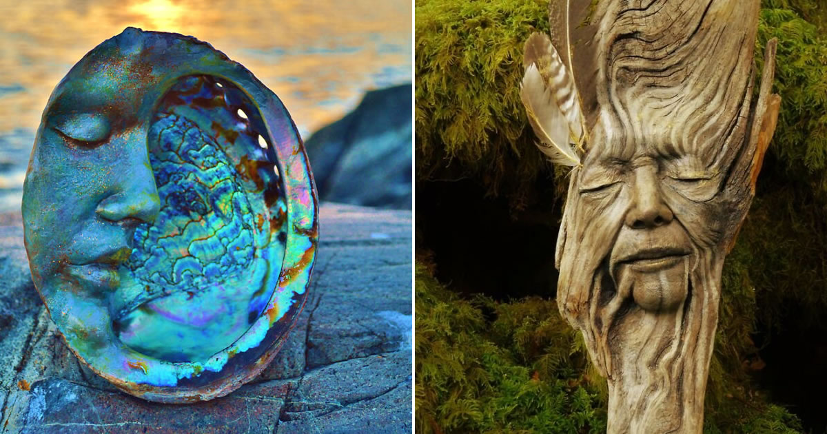 Esculturas feitas com madeira revelam rostos e emoções escondidos na própria natureza (29 fotos)