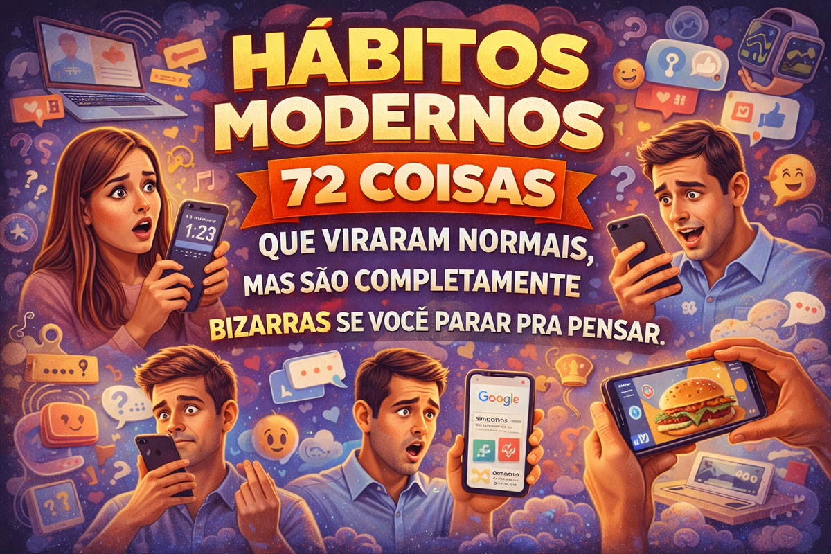 Hábitos modernos: 72 coisas que viraram normais, mas são completamente bizarras se você parar pra pensar