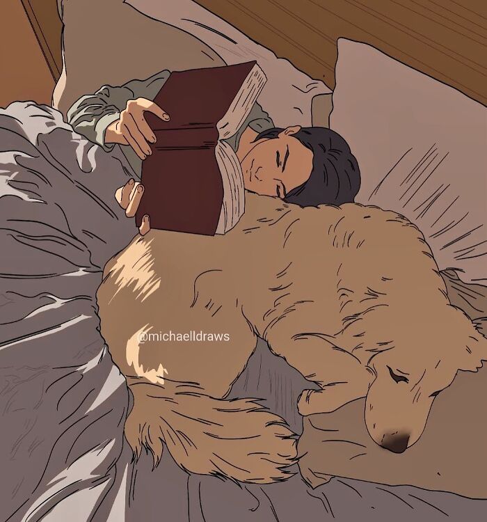 Retratos digitais hiper-realistas emocionam ao capturar o amor entre pessoas e seus animais (32 fotos) 16