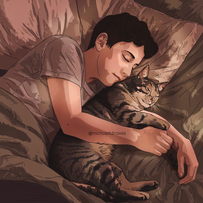 Retratos digitais hiper-realistas emocionam ao capturar o amor entre pessoas e seus animais (32 fotos) 24