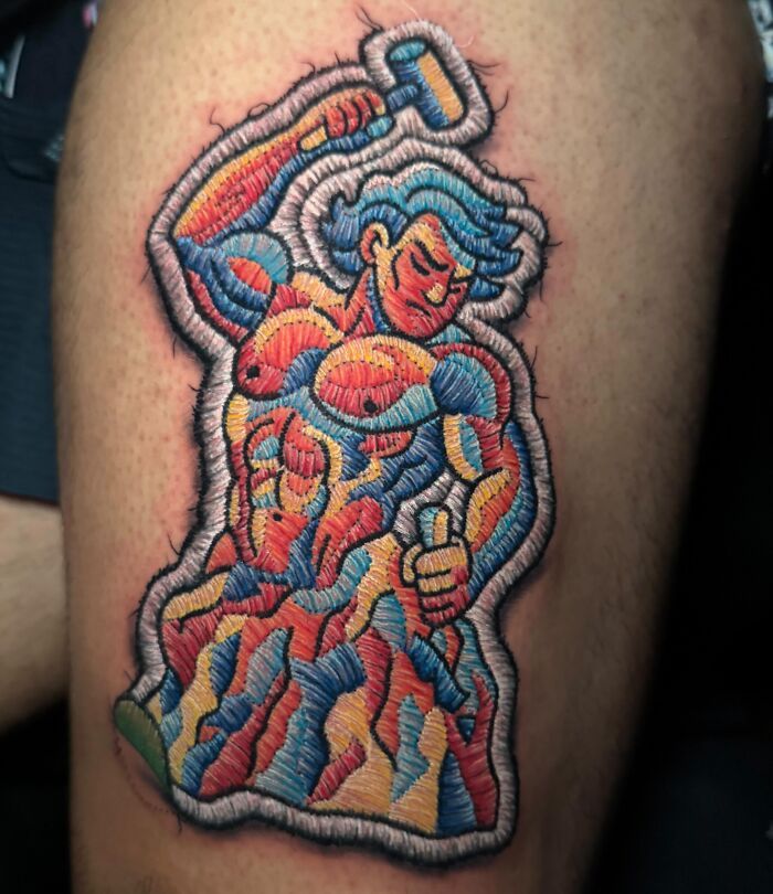 Tatuagens de bordado hiper-realistas criam ilusão impressionante de fios costurados na pele (30 fotos) 5