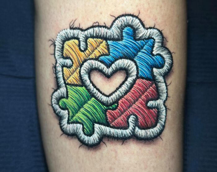 Tatuagens de bordado hiper-realistas criam ilusão impressionante de fios costurados na pele (30 fotos) 13