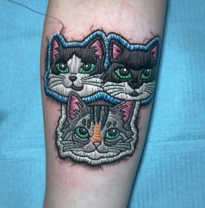 Tatuagens de bordado hiper-realistas criam ilusão impressionante de fios costurados na pele (30 fotos) 22