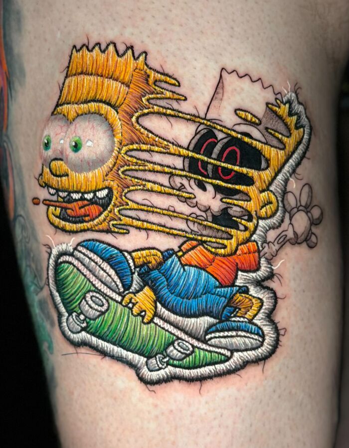 Tatuagens de bordado hiper-realistas criam ilusão impressionante de fios costurados na pele (30 fotos) 24