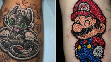 Tatuagens de bordado hiper-realistas criam ilusão impressionante de fios costurados na pele (30 fotos) 6