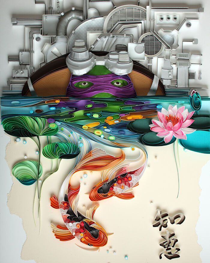 Arte com papel que parece pintura: o trabalho incrível que está surpreendendo a internet (32 fotos) 27