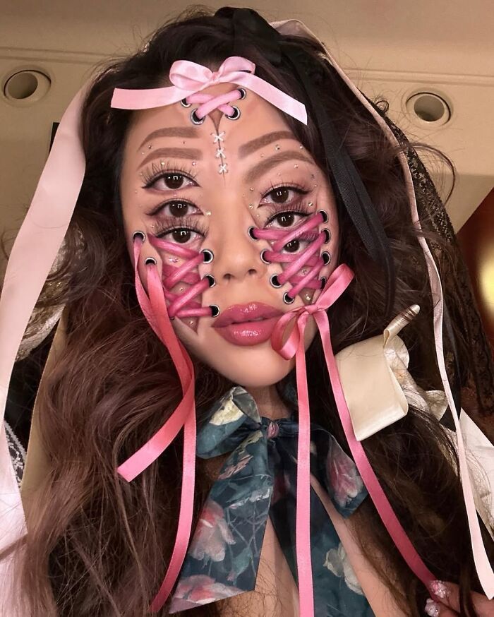 Mimi Choi cria ilusões com maquiagem que fazem seu cérebro duvidar do que está vendo (26 fotos) 12 Mimi Choi cria ilusões com maquiagem que fazem seu cérebro duvidar do que está vendo (26 fotos) 12