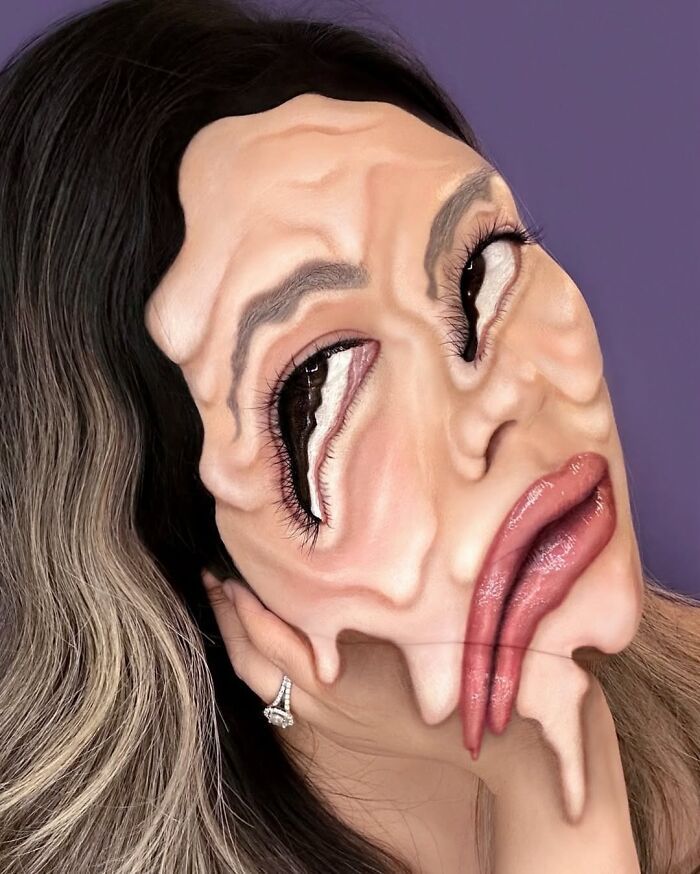 Mimi Choi cria ilusões com maquiagem que fazem seu cérebro duvidar do que está vendo (26 fotos) 16 Mimi Choi cria ilusões com maquiagem que fazem seu cérebro duvidar do que está vendo (26 fotos) 16