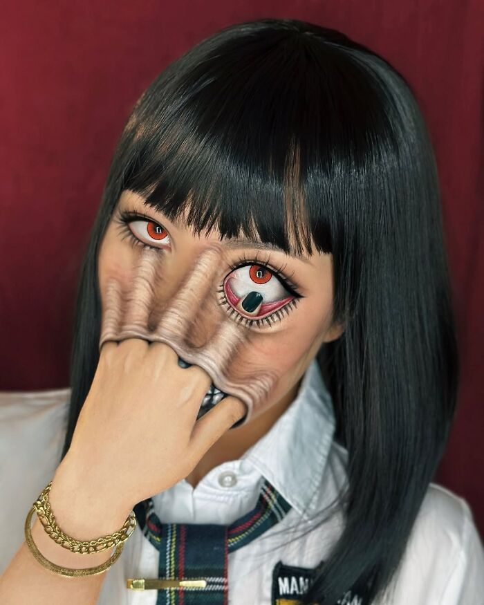 Mimi Choi cria ilusões com maquiagem que fazem seu cérebro duvidar do que está vendo (26 fotos) 25 Mimi Choi cria ilusões com maquiagem que fazem seu cérebro duvidar do que está vendo (26 fotos) 25