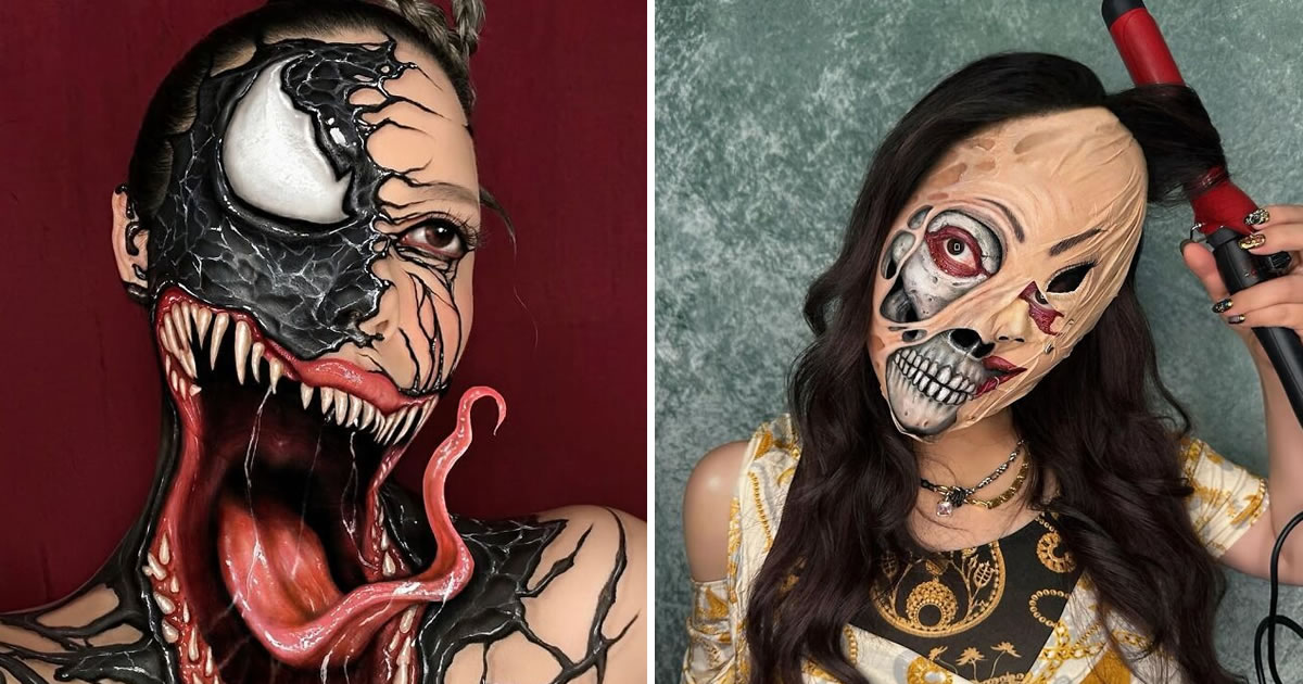 Mimi Choi cria ilusões com maquiagem que fazem seu cérebro duvidar do que está vendo (26 fotos)