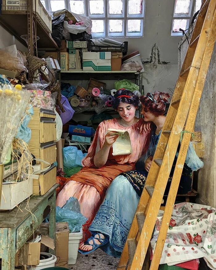 Personagens de pinturas clássicas vivendo no mundo moderno: a arte surreal de Alexey Kondakov (35 fotos) 28 Personagens de pinturas clássicas vivendo no mundo moderno: a arte surreal de Alexey Kondakov (35 fotos) 28