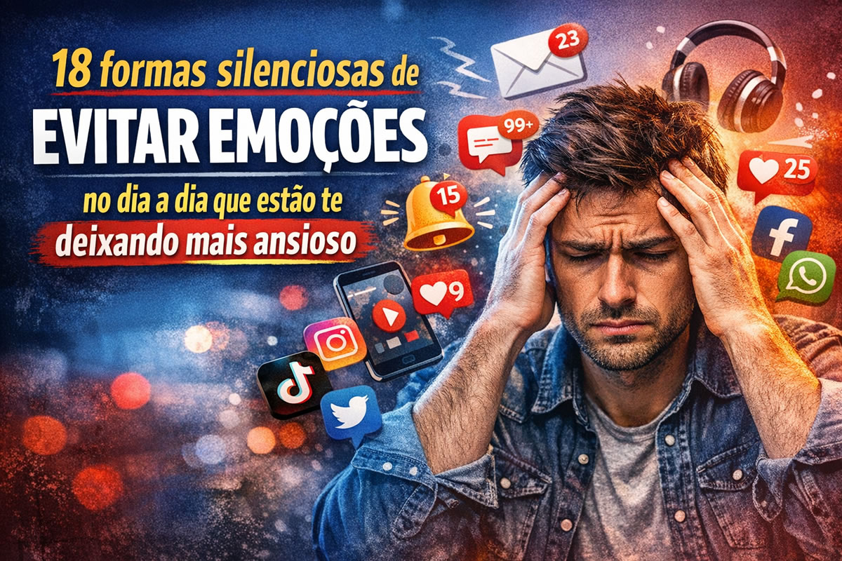 18 formas silenciosas de evitar emoções no dia a dia que estão te deixando mais ansioso