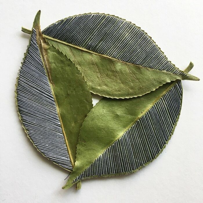 Arte com folhas naturais costuradas: o que essa artista faz parece impossível (30 fotos) 22