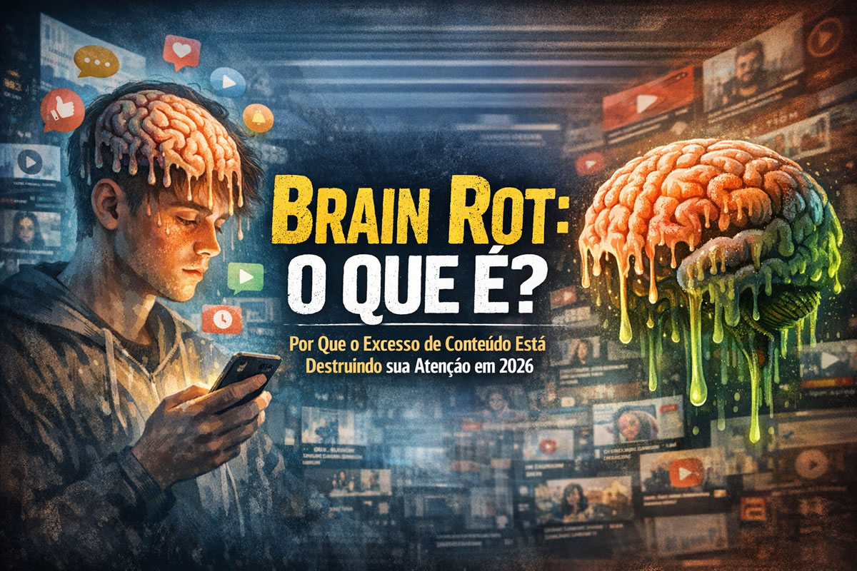 Brain rot o que é: o fenômeno silencioso que está derretendo a sua atenção em 2026