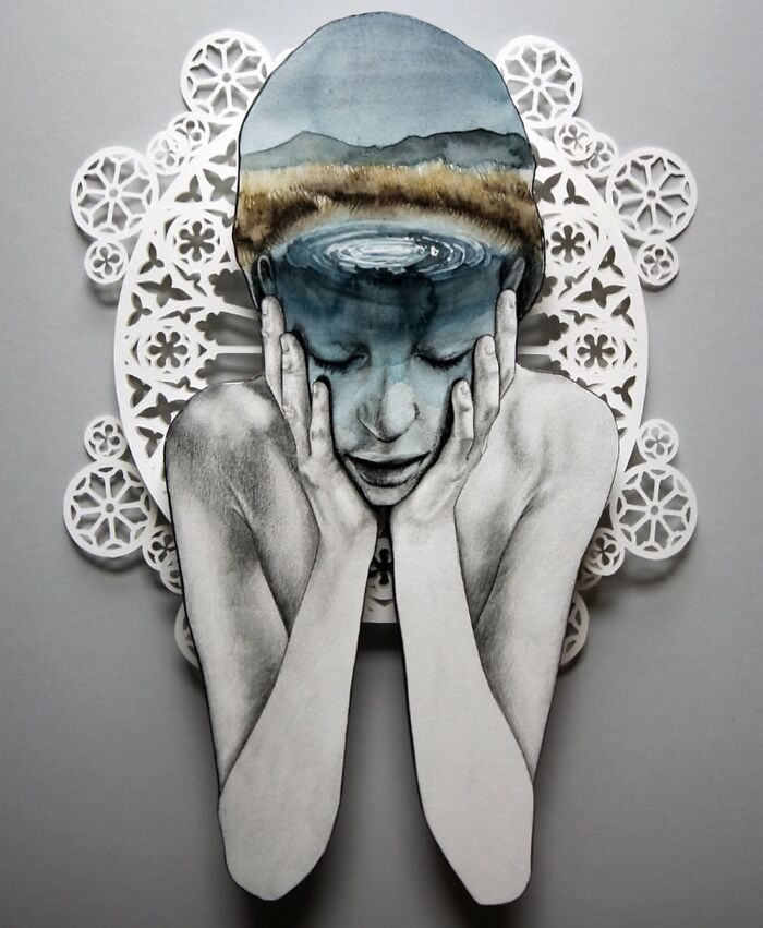 Colagens artísticas que parecem inacabadas, mas escondem um efeito visual impossível de ignorar 