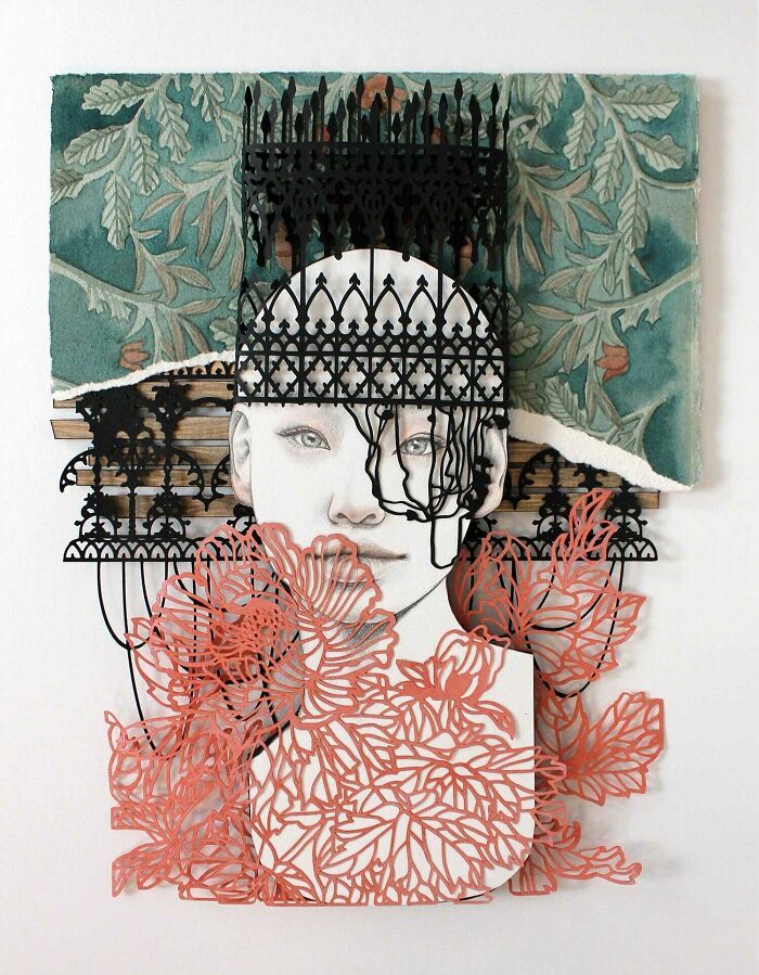Colagens artísticas que parecem inacabadas, mas escondem um efeito visual impossível de ignorar (34 fotos) 7