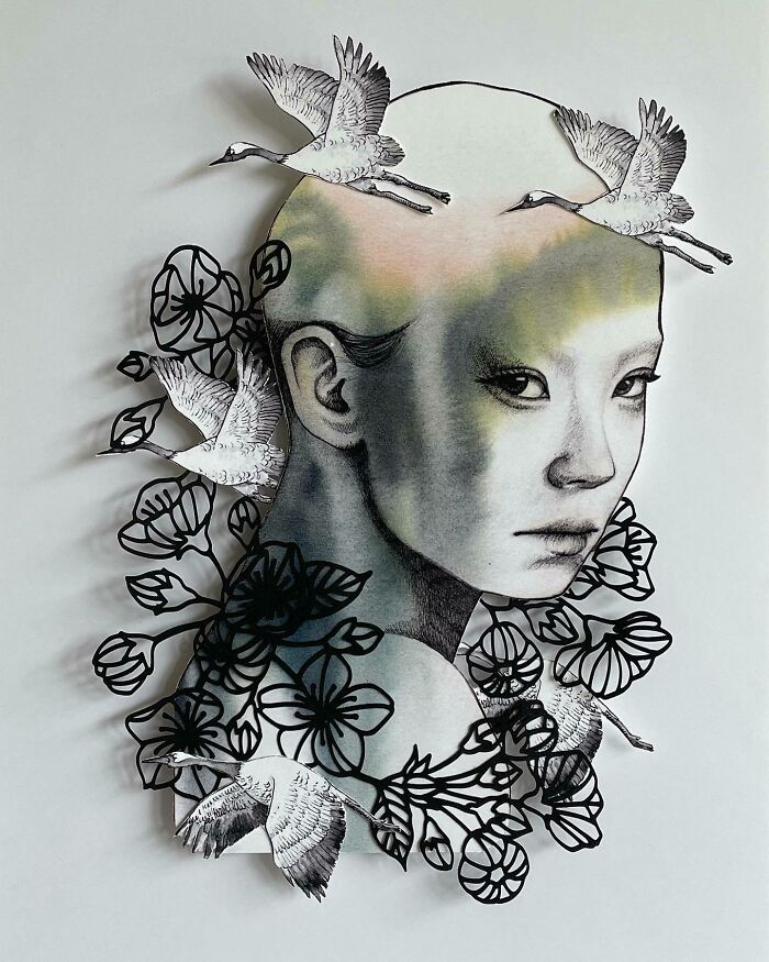 Colagens artísticas que parecem inacabadas, mas escondem um efeito visual impossível de ignorar (34 fotos) 22
