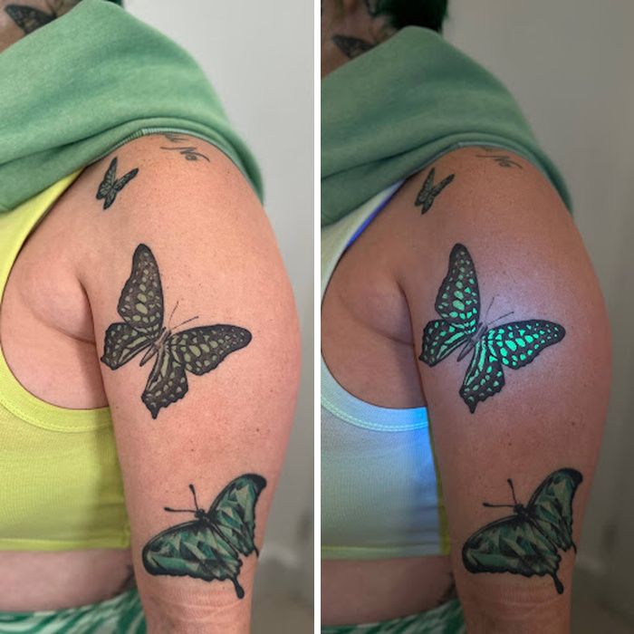 Tatuagem UV realista: a arte escondida na pele que só aparece no escuro (28 fotos) 8