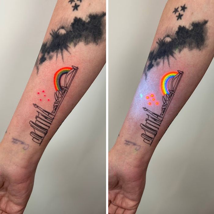 Tatuagem UV realista: a arte escondida na pele que só aparece no escuro (28 fotos) 16