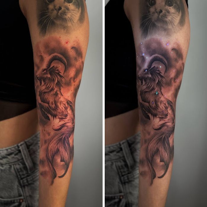 Tatuagem UV realista: a arte escondida na pele que só aparece no escuro (28 fotos) 19