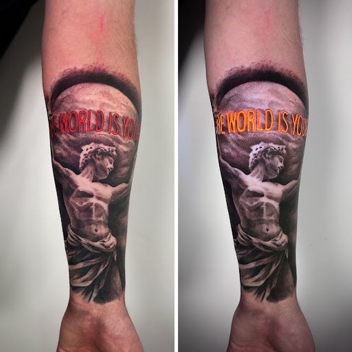 Tatuagem UV realista: a arte escondida na pele que só aparece no escuro (28 fotos) 22