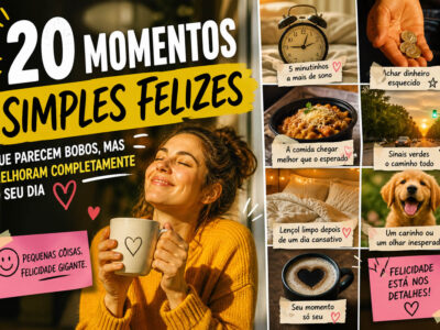 20 momentos simples felizes que parecem pequenos, mas mudam completamente o seu dia
