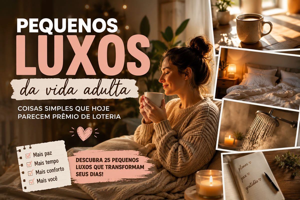 25 pequenos luxos da vida adulta: Coisas simples que hoje parecem prêmio de loteria 25 pequenos luxos da vida adulta: Coisas simples que hoje parecem prêmio de loteria