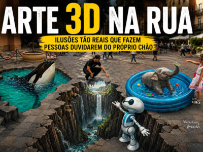 Arte 3D na rua: artista cria ilusões tão reais que fazem pessoas duvidarem do próprio chão (30 fotos)