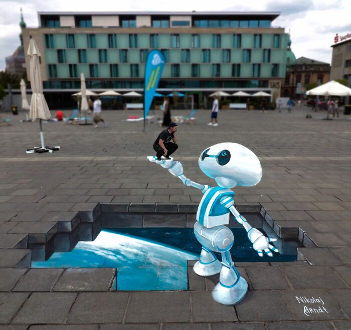 Arte 3D na rua: artista cria ilusões tão reais que fazem pessoas duvidarem do próprio chão (30 fotos) 9 Arte 3D na rua: artista cria ilusões tão reais que fazem pessoas duvidarem do próprio chão (30 fotos) 9