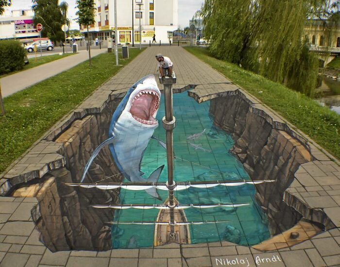 Arte 3D na rua: artista cria ilusões tão reais que fazem pessoas duvidarem do próprio chão (30 fotos) 10 Arte 3D na rua: artista cria ilusões tão reais que fazem pessoas duvidarem do próprio chão (30 fotos) 10
