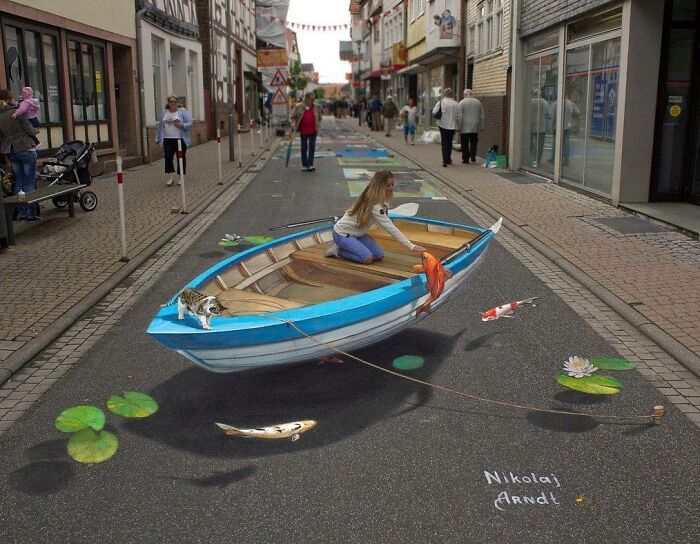 Arte 3D na rua: artista cria ilusões tão reais que fazem pessoas duvidarem do próprio chão (30 fotos) 17 Arte 3D na rua: artista cria ilusões tão reais que fazem pessoas duvidarem do próprio chão (30 fotos) 17
