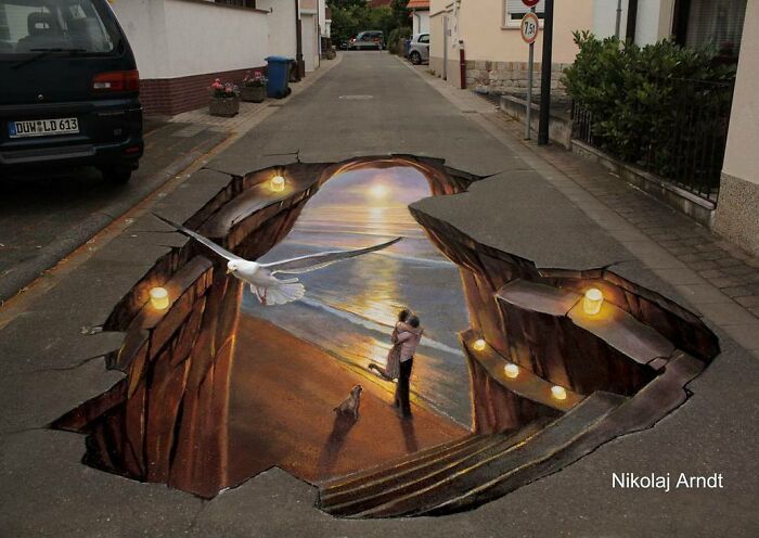 Arte 3D na rua: artista cria ilusões tão reais que fazem pessoas duvidarem do próprio chão (30 fotos) 22 Arte 3D na rua: artista cria ilusões tão reais que fazem pessoas duvidarem do próprio chão (30 fotos) 22