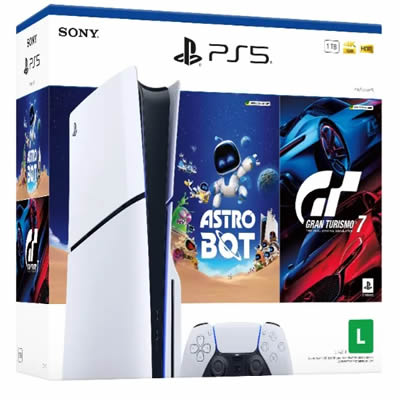 Console Playstation®5 Slim Disk – Pacote Astro Bot E Gran Turismo 7 Branco