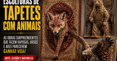 As 23 incríveis esculturas de tapetes com animais que parecem ganhar vida dentro de casa