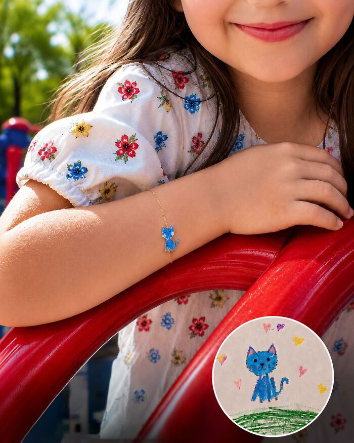 Joias feitas com desenhos infantis: A ideia emocionante que está transformando rabiscos em tesouros para sempre (20 fotos) 18