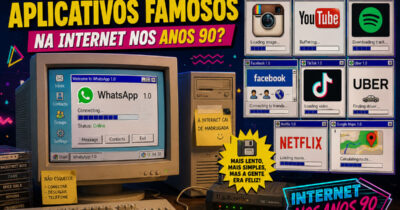 Ninguém está preparado para ver como seriam os aplicativos atuais na internet nos anos 90