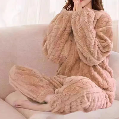 2 Peças/1 Conjunto Outono Inverno Solto Doce Casual Pijamas