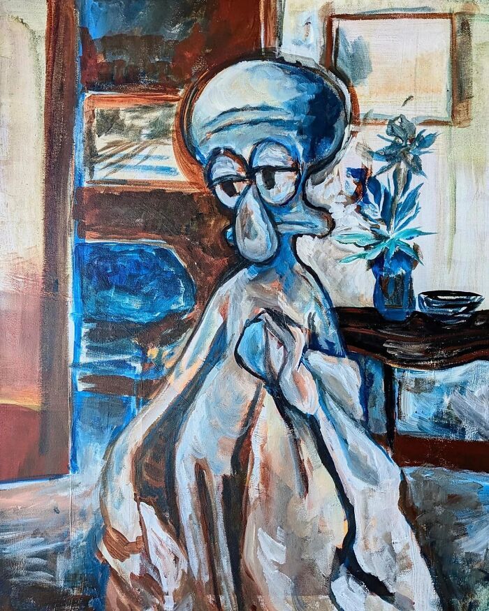 Quadros do Lula Molusco transformam o personagem em obras de arte clássicas impressionantes (31 fotos) 4 Quadros do Lula Molusco transformam o personagem em obras de arte clássicas impressionantes (31 fotos) 4