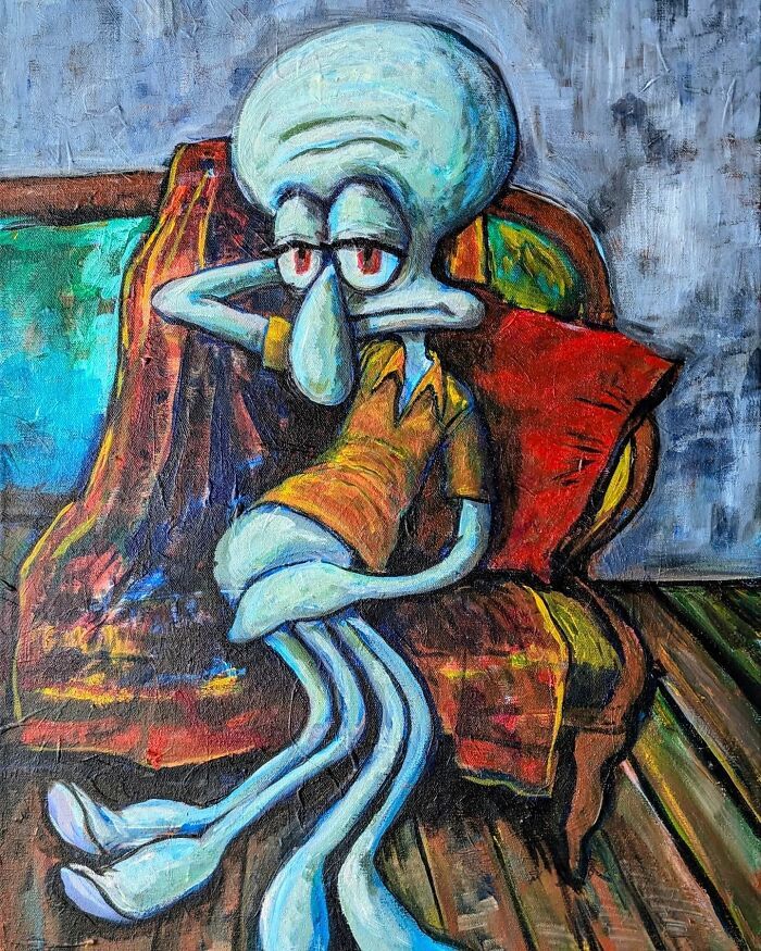 Quadros do Lula Molusco transformam o personagem em obras de arte clássicas impressionantes (31 fotos) 7 Quadros do Lula Molusco transformam o personagem em obras de arte clássicas impressionantes (31 fotos) 7