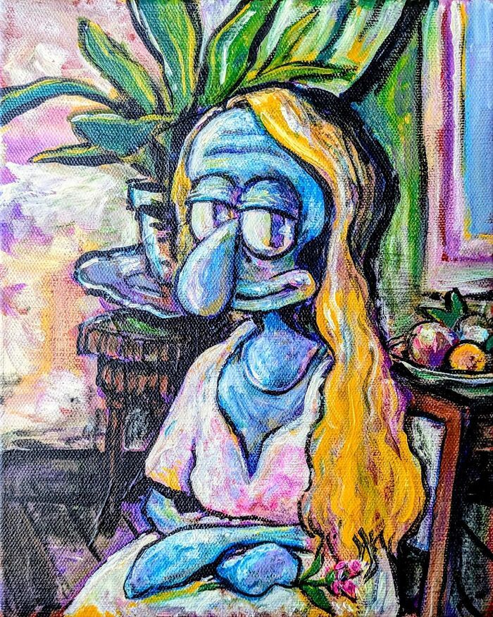 Quadros do Lula Molusco transformam o personagem em obras de arte clássicas impressionantes (31 fotos) 8 Quadros do Lula Molusco transformam o personagem em obras de arte clássicas impressionantes (31 fotos) 8