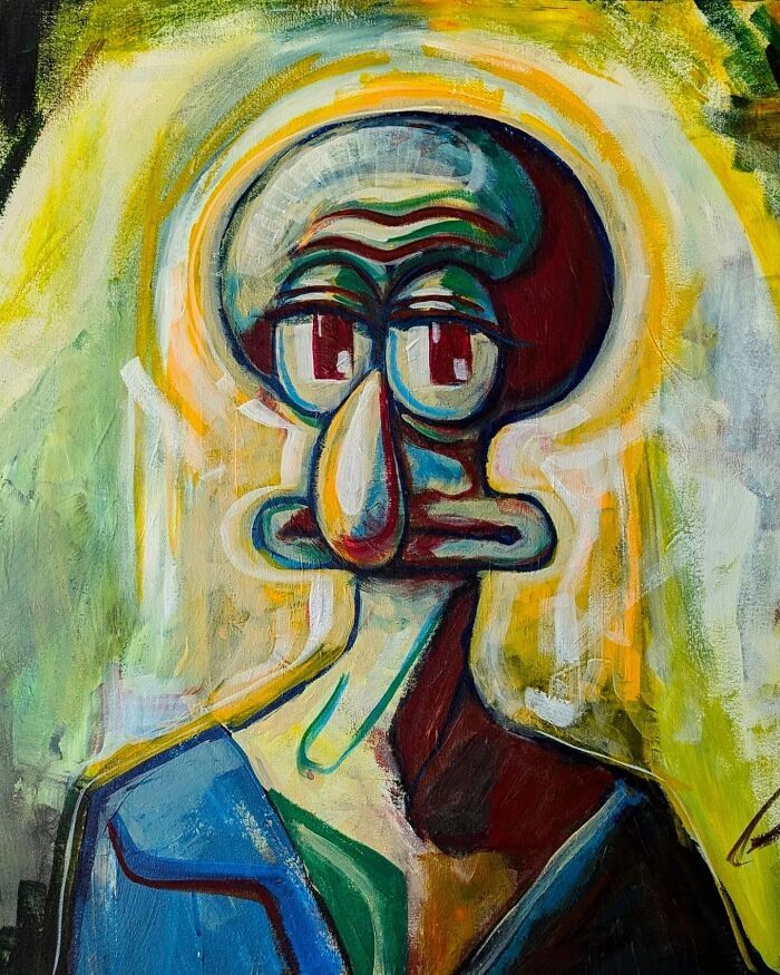 Quadros do Lula Molusco transformam o personagem em obras de arte clássicas impressionantes (31 fotos) 11 Quadros do Lula Molusco transformam o personagem em obras de arte clássicas impressionantes (31 fotos) 11