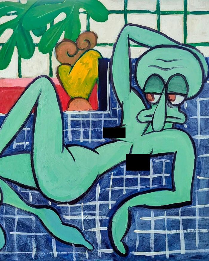 Quadros do Lula Molusco transformam o personagem em obras de arte clássicas impressionantes (31 fotos) 13 Quadros do Lula Molusco transformam o personagem em obras de arte clássicas impressionantes (31 fotos) 13