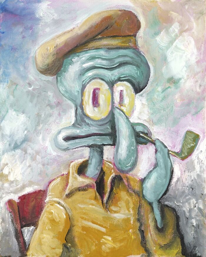 Quadros do Lula Molusco transformam o personagem em obras de arte clássicas impressionantes (31 fotos) 19 Quadros do Lula Molusco transformam o personagem em obras de arte clássicas impressionantes (31 fotos) 19