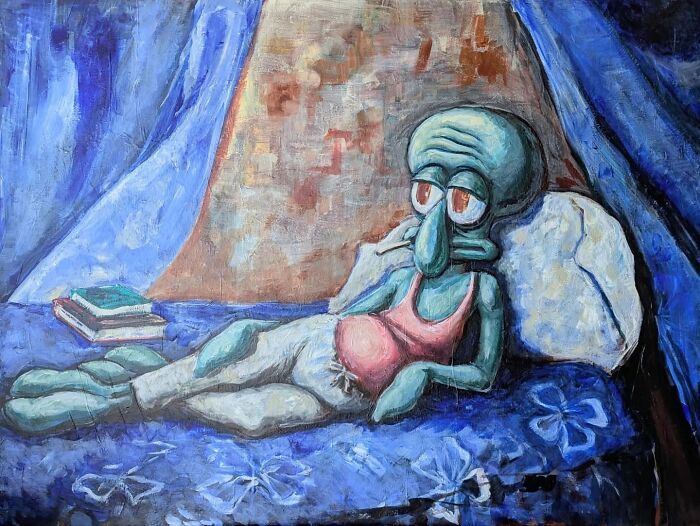 Quadros do Lula Molusco transformam o personagem em obras de arte clássicas impressionantes (31 fotos) 28 Quadros do Lula Molusco transformam o personagem em obras de arte clássicas impressionantes (31 fotos) 28