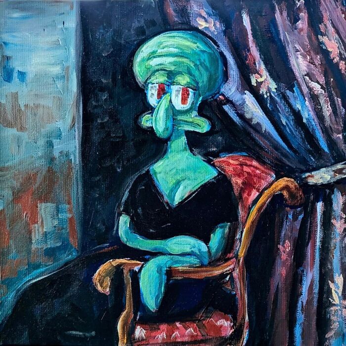 Quadros do Lula Molusco transformam o personagem em obras de arte clássicas impressionantes (31 fotos) 30 Quadros do Lula Molusco transformam o personagem em obras de arte clássicas impressionantes (31 fotos) 30