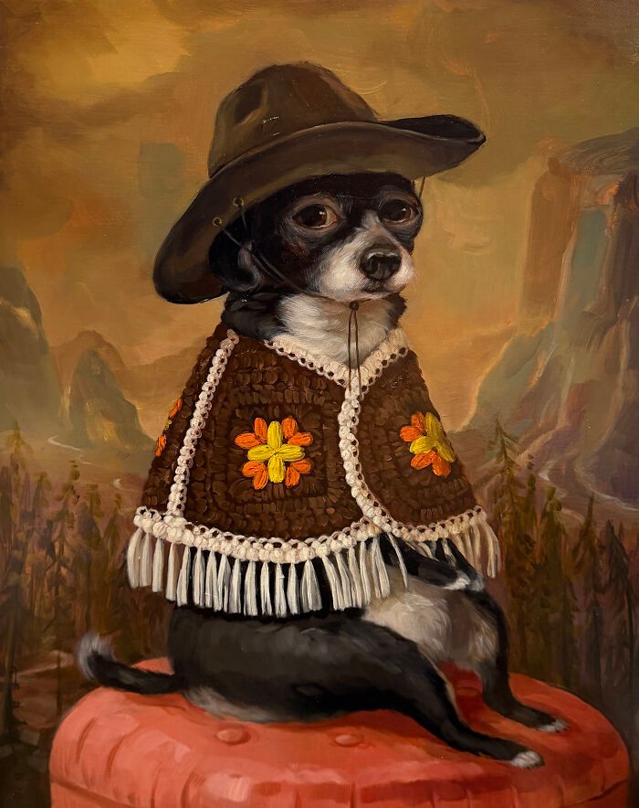 Retratos de animais engraçados: As pinturas que fazem cachorros e gatos parecerem mais humanos que muita fente (31 fotos) 8 Retratos de animais engraçados: As pinturas que fazem cachorros e gatos parecerem mais humanos que muita fente (31 fotos) 8