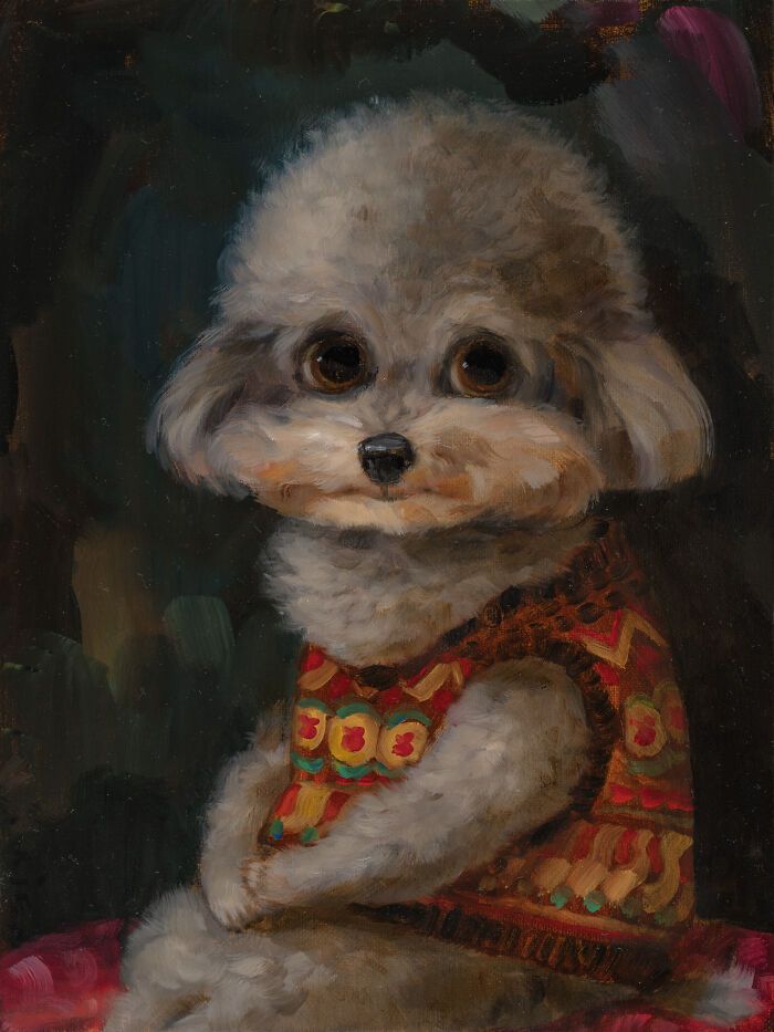 Retratos de animais engraçados: As pinturas que fazem cachorros e gatos parecerem mais humanos que muita fente (31 fotos) 13 Retratos de animais engraçados: As pinturas que fazem cachorros e gatos parecerem mais humanos que muita fente (31 fotos) 13